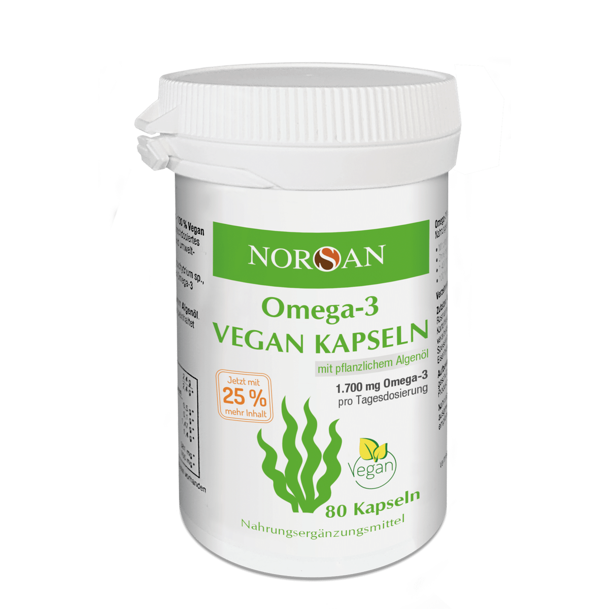 Norsan Omega3 VeganölKapseln Dose à 80 Kapseln