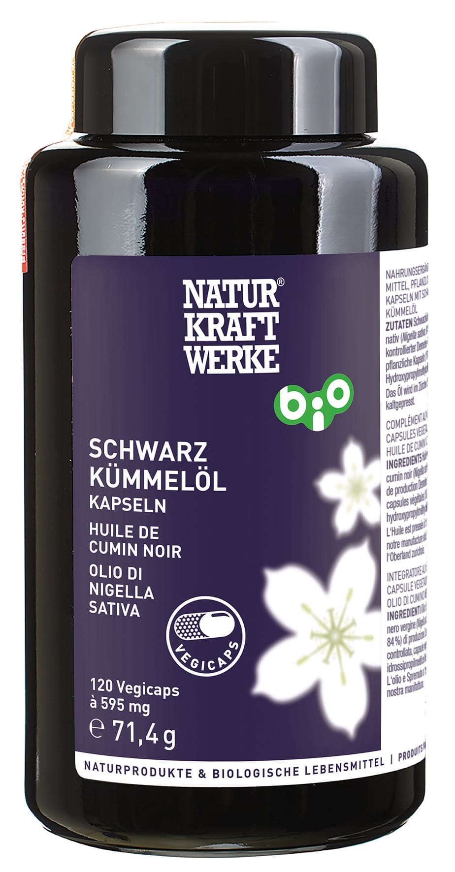Naturkraftwerke Schwarzkmmell Vegicaps 595 mg BIO - 120 Kapseln Naturkraftwerke Schwarzkmmell Vegicaps 595 mg BIO - 120 Kapseln