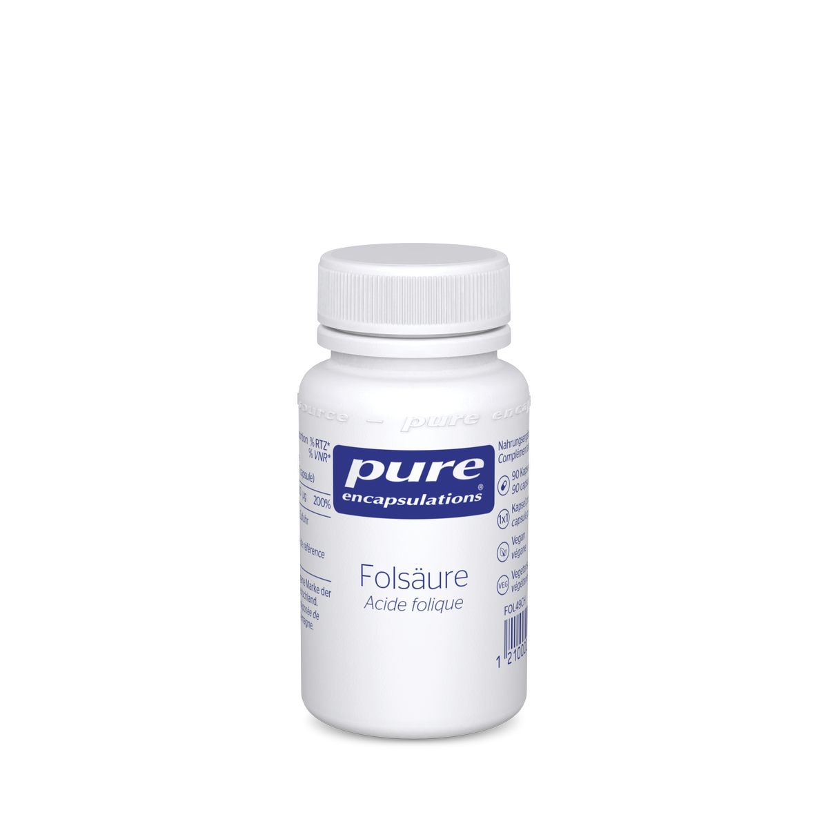Pure Encapsulation Folsäure - Packungen à 90 Kapseln