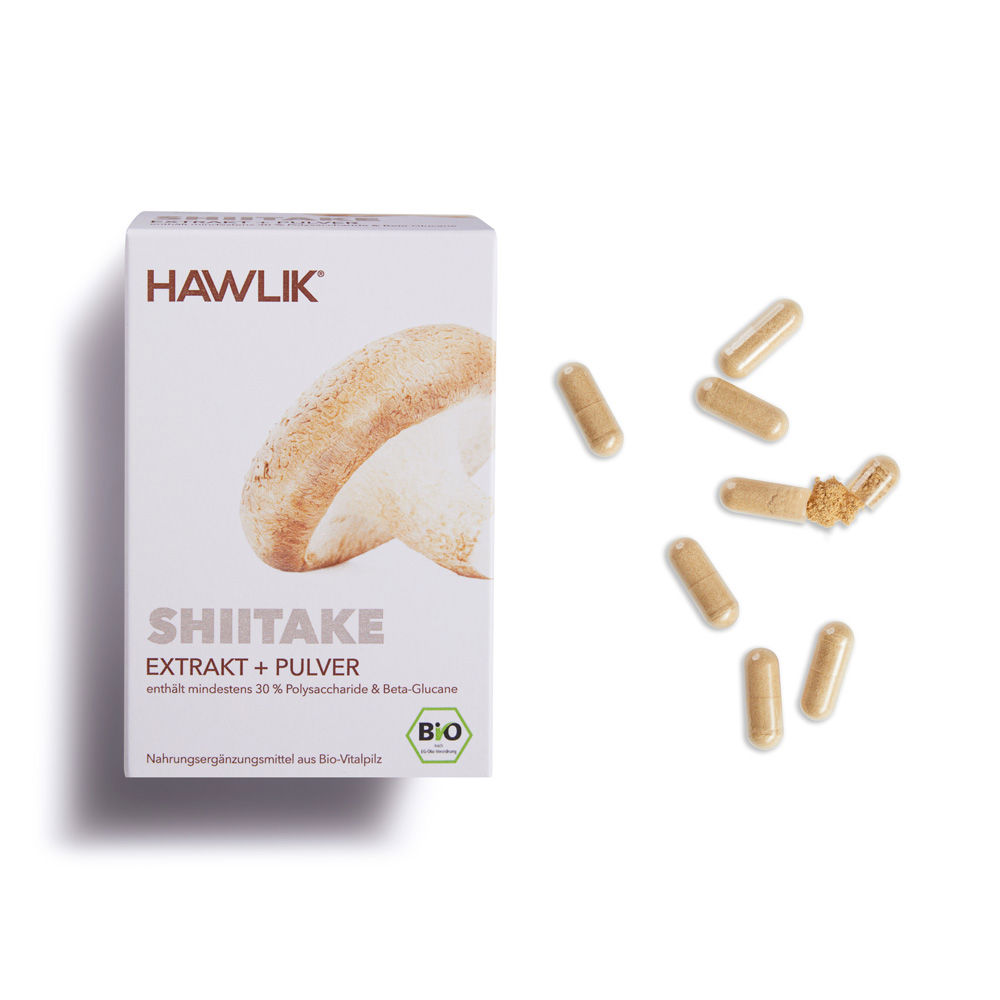 Hawlik Shiitake Extrakt + Pulver 120 Kapseln
