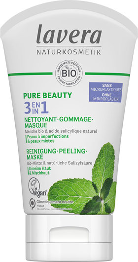 Lavera Pure Beauty 3in1 Reinigung Peeling Maske