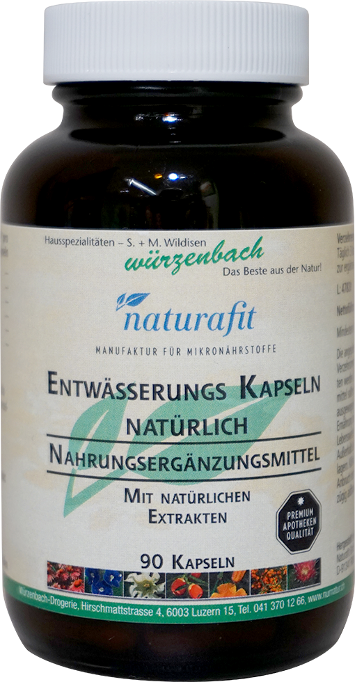 Naturafit Entwässerung Kapseln - Dose à 90 Kapseln